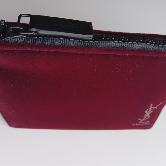 YSL Yves Saint Laurent Mini Velvet Cosmetic Pouch / Bag - NEW - Picture 6 of 9